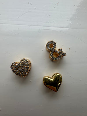 Mini Double Bubble Necklace with plain heart