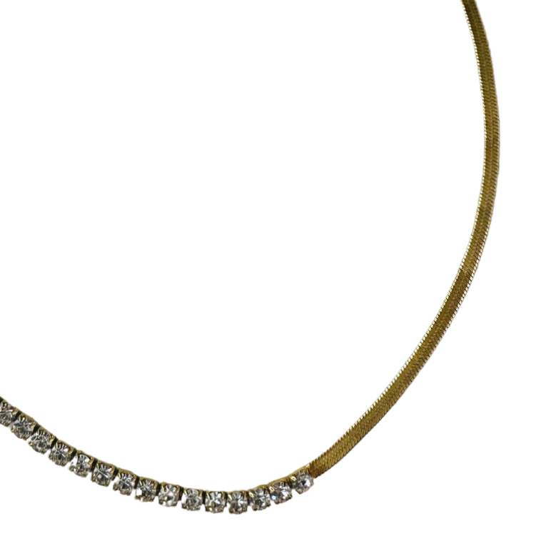 Diamanté Snake Necklace