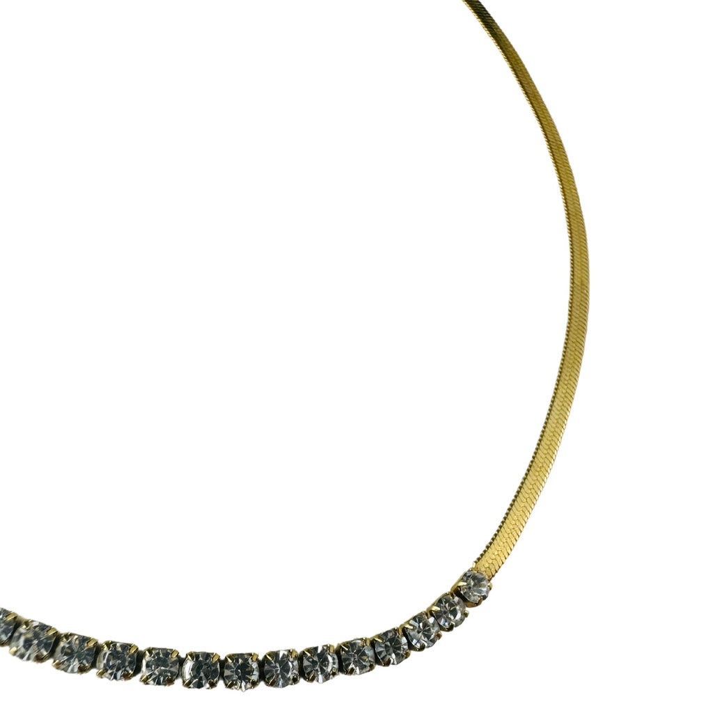 Diamanté Snake Necklace